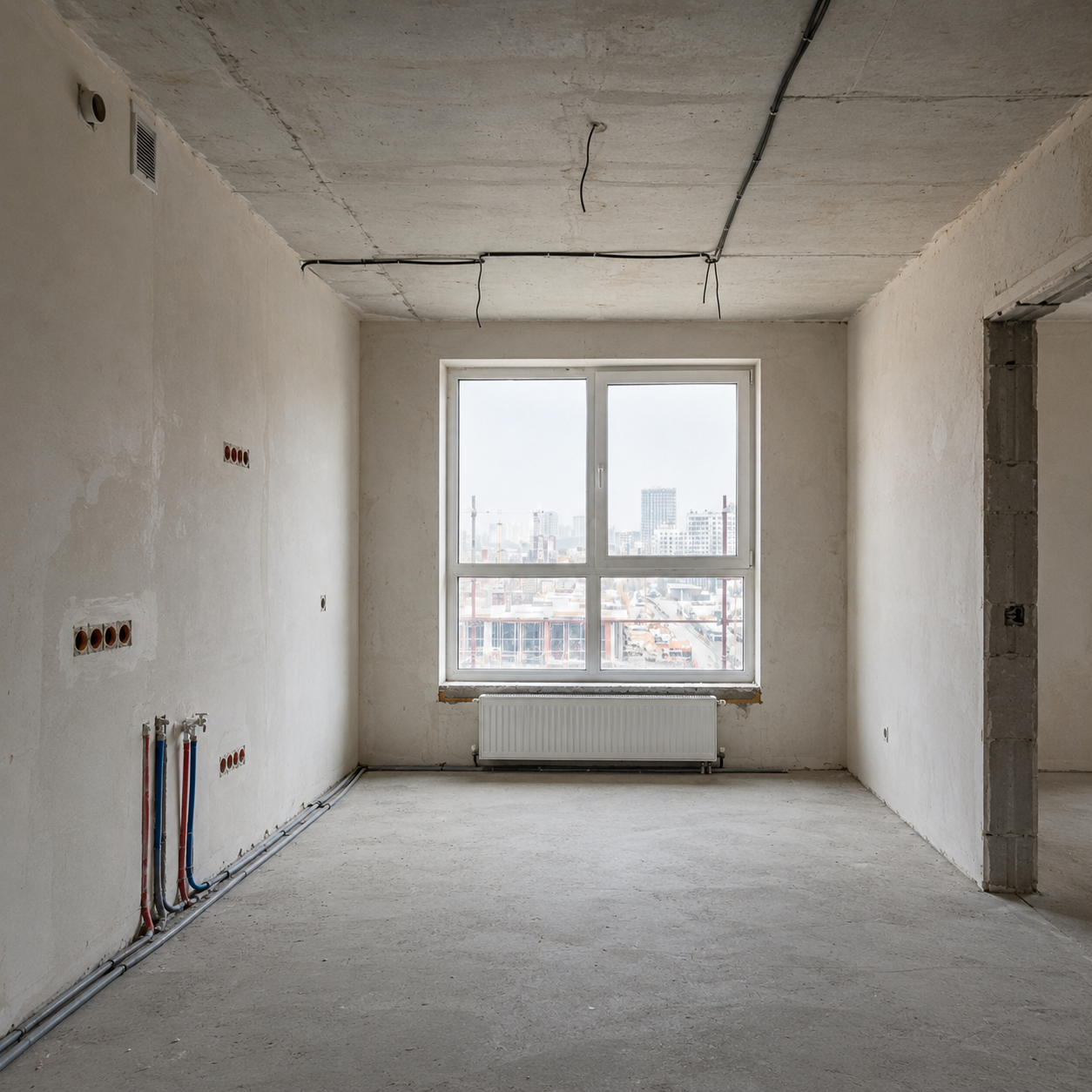 Mieszkanie w stanie deweloperskim — przed
